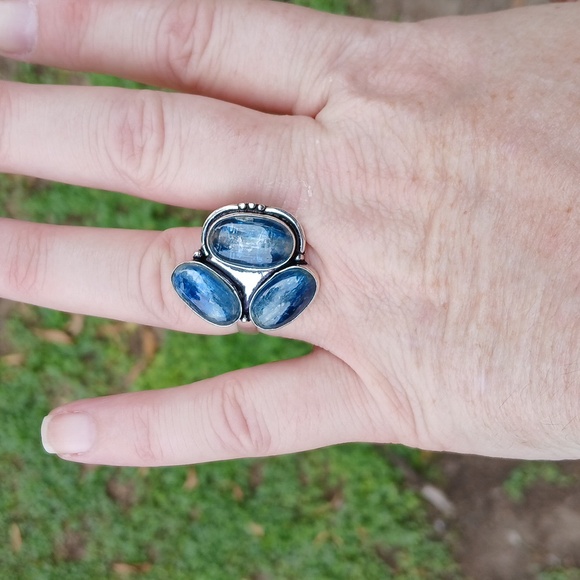 New Multi Kyanite 925 Silver Ring. - Picture 8 of 16